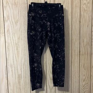 Kids Black Floral Leggings